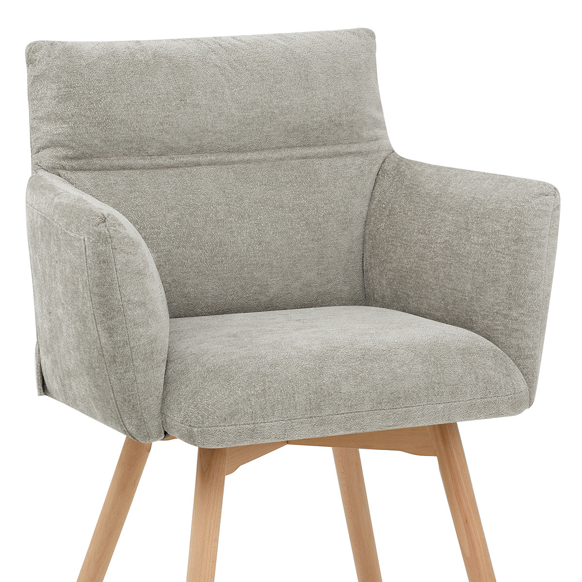 Silla Tela Roble - Mica Gris