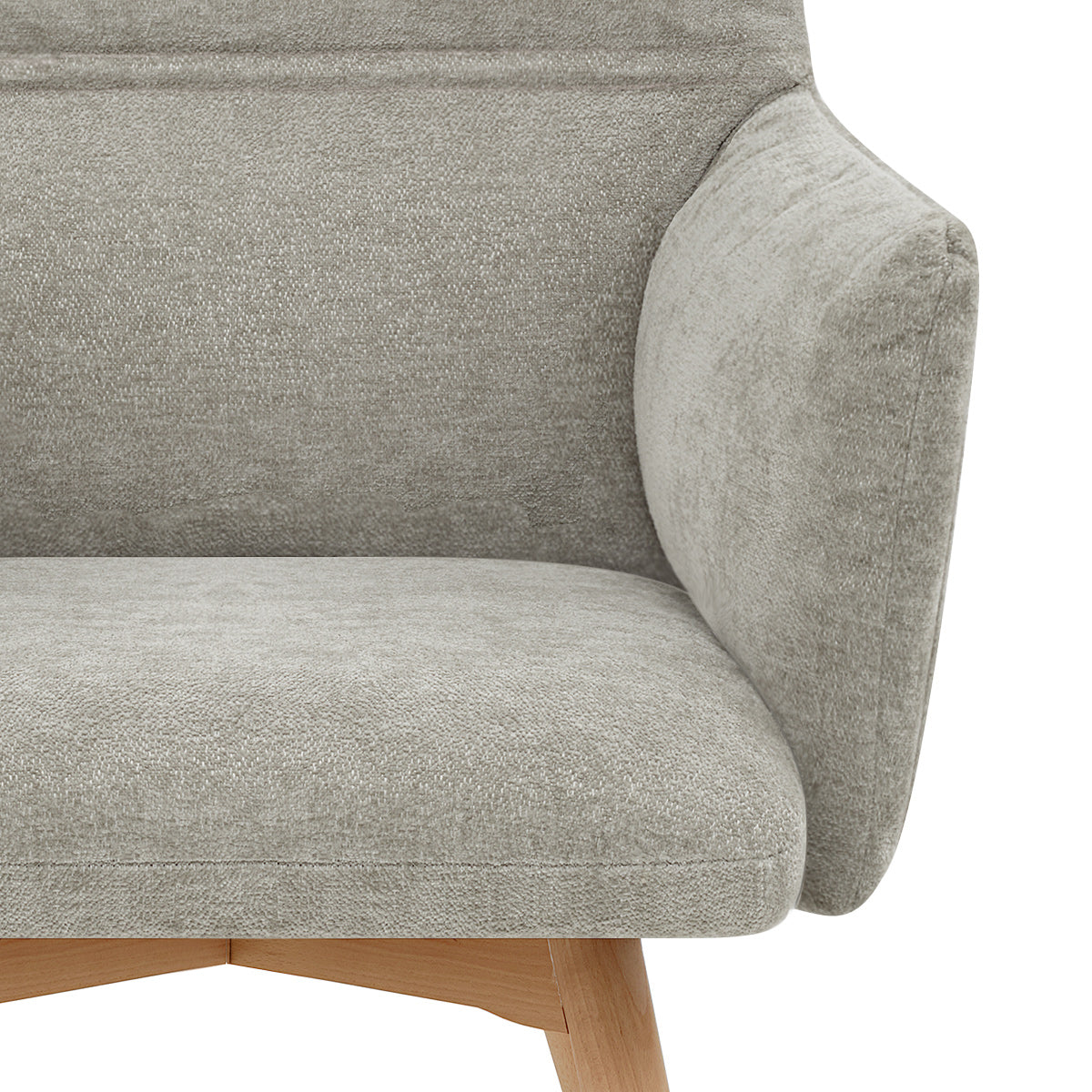 Silla Tela Roble - Mica Gris
