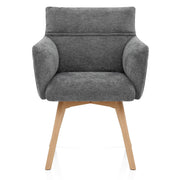 Silla Tela Roble - Mica Gris Oscuro