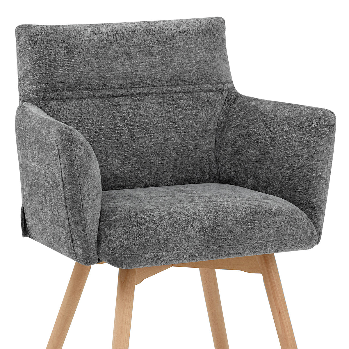 Silla Tela Roble - Mica Gris Oscuro