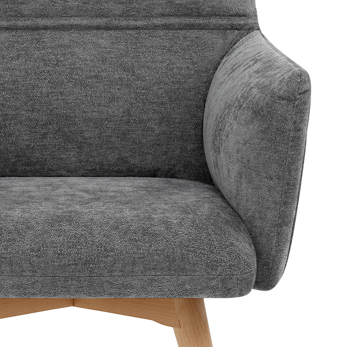 Silla Tela Roble - Mica Gris Oscuro