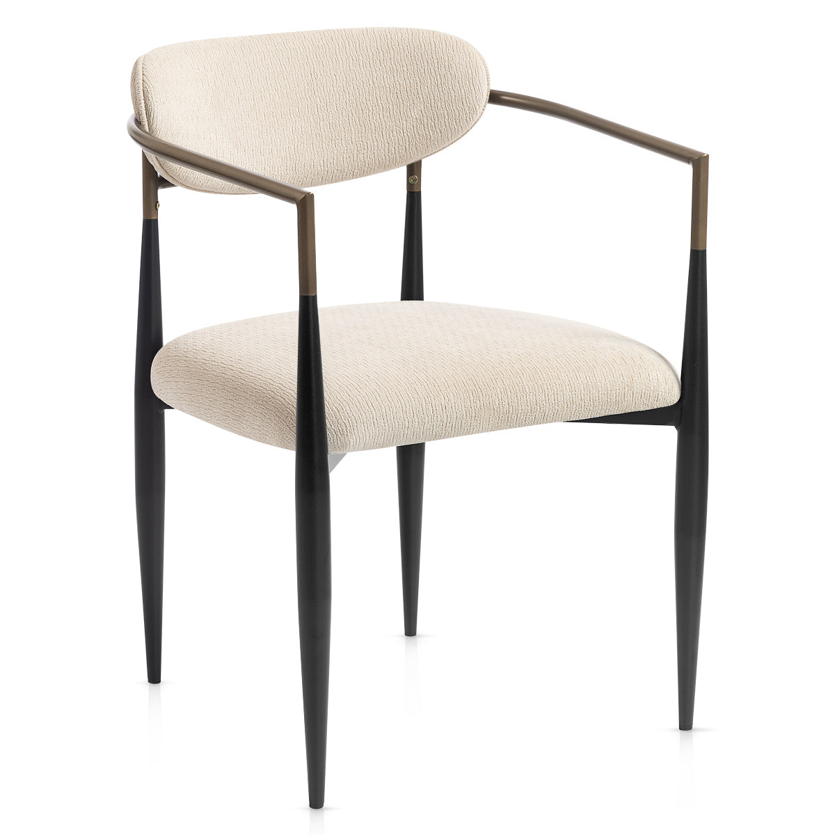 Silla Tela Metal - Lumix Crema