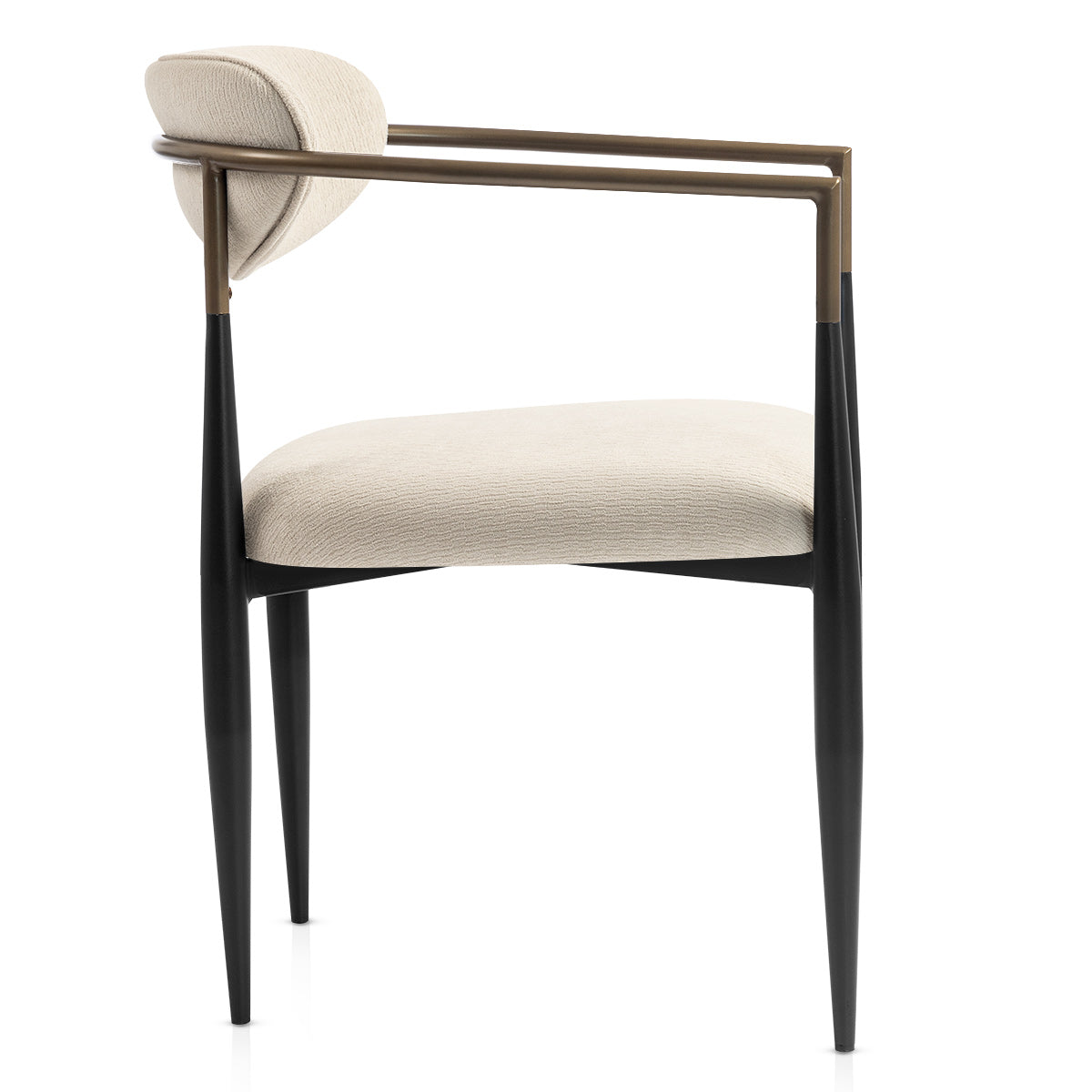 Silla Tela Metal - Lumix Crema