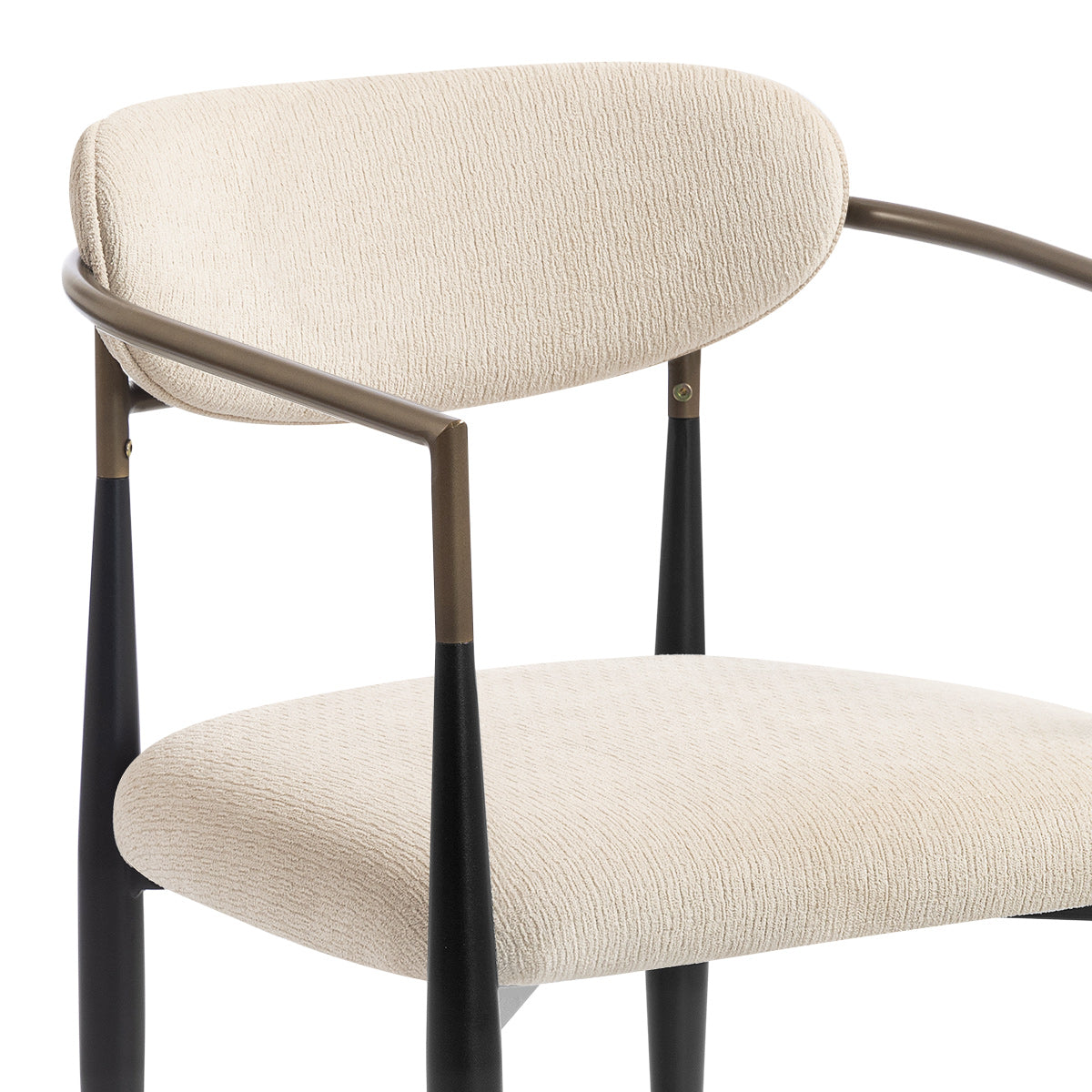 Silla Tela Metal - Lumix Crema