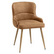 Silla Polipiel Metal - Tropea Marrón