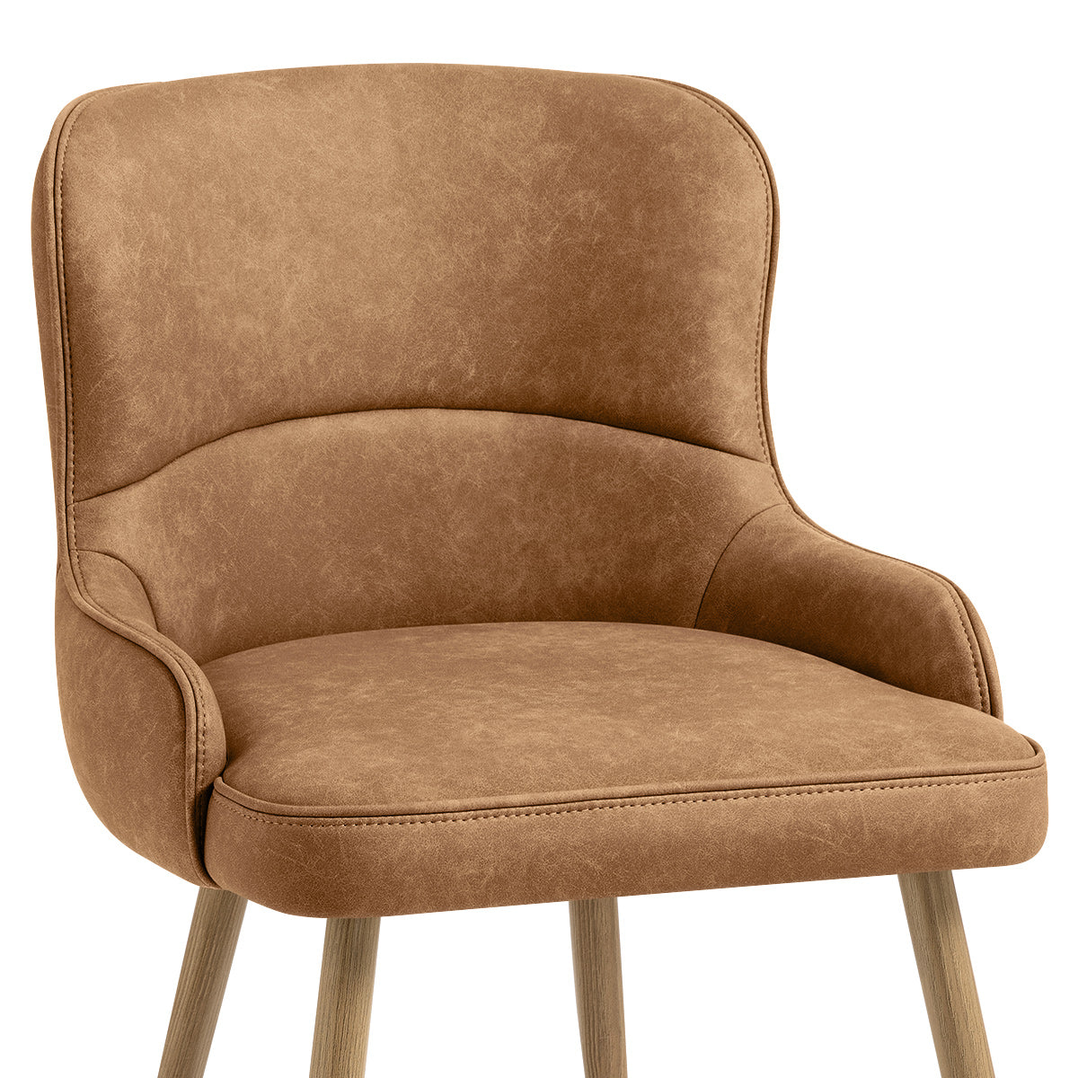 Silla Polipiel Metal - Tropea Marrón
