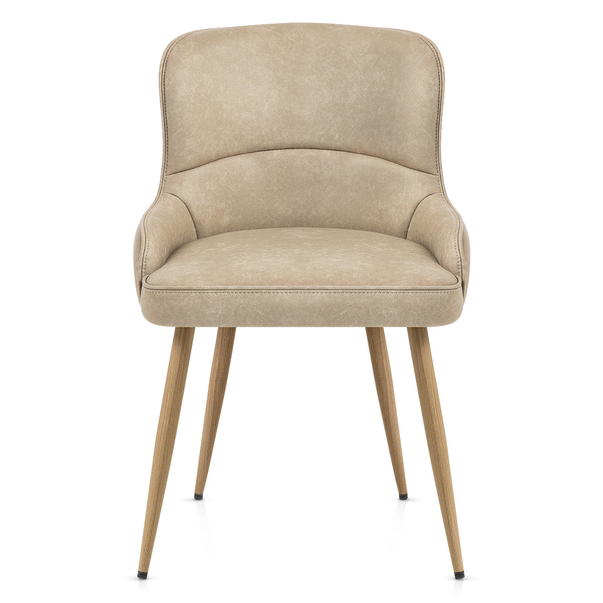 Silla Polipiel Metal - Tropea Gris Pardo