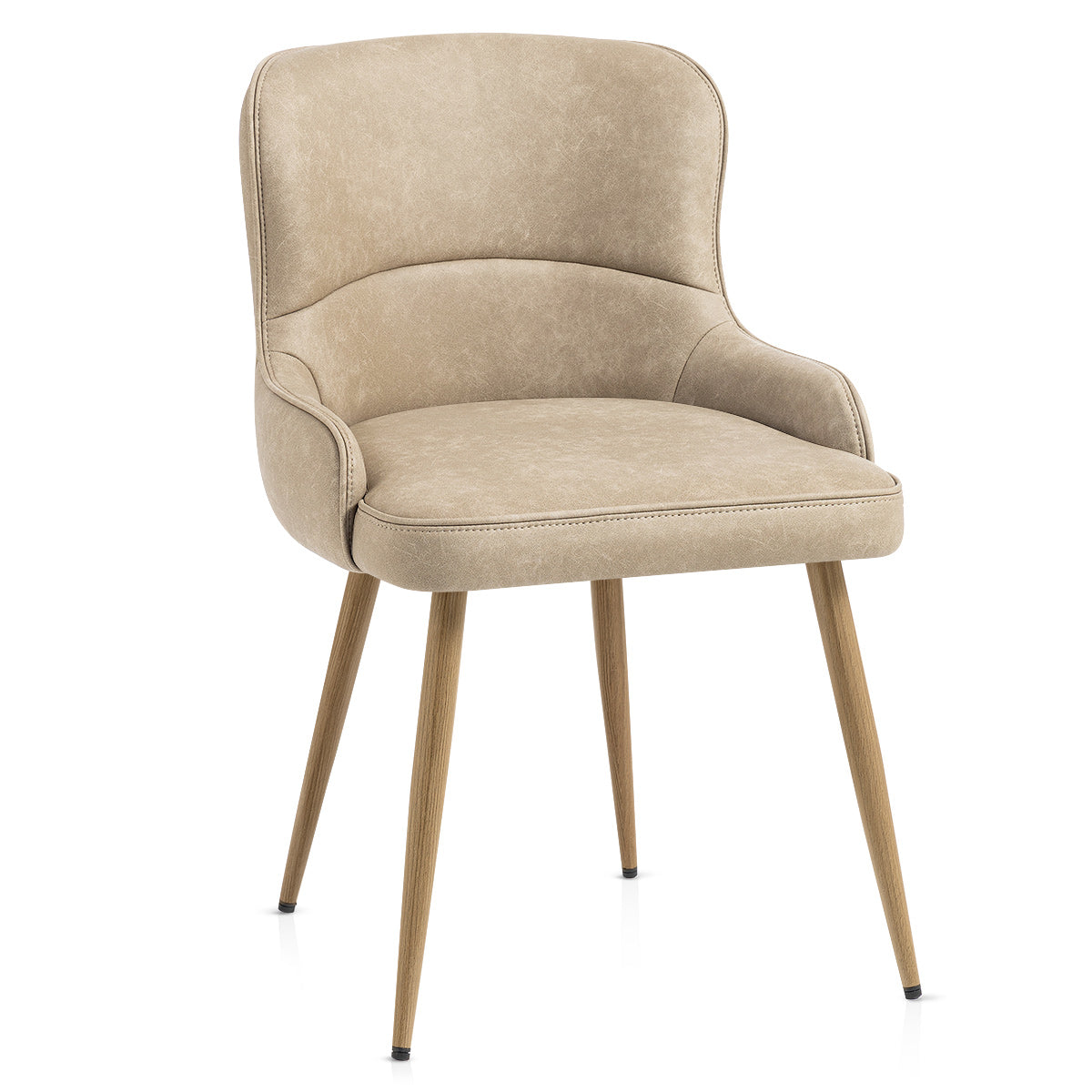 Silla Polipiel Metal - Tropea Gris Pardo