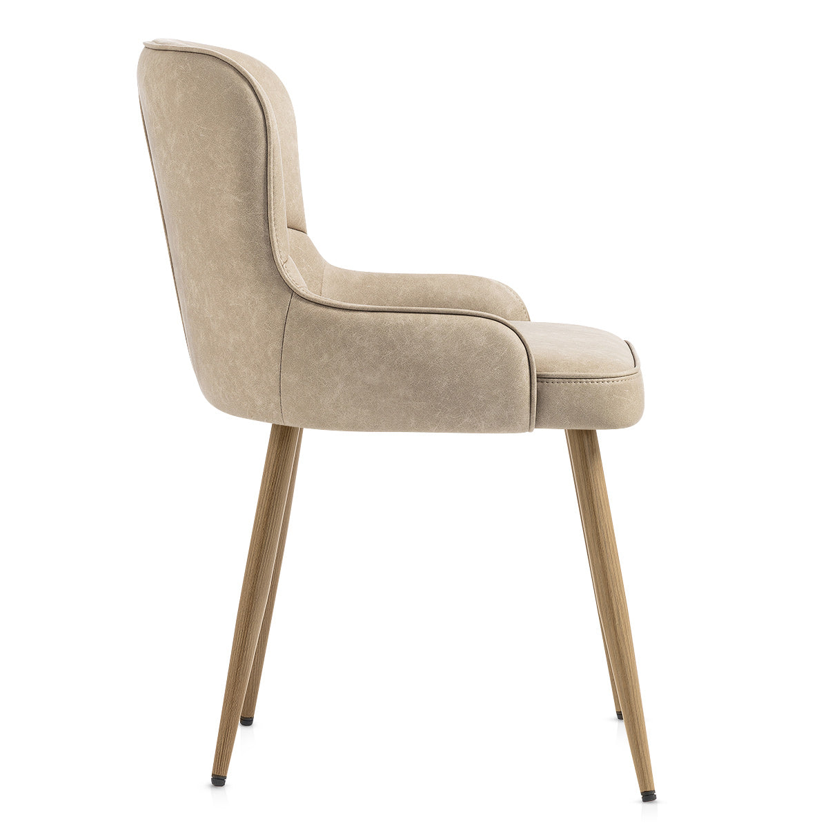 Silla Polipiel Metal - Tropea Gris Pardo