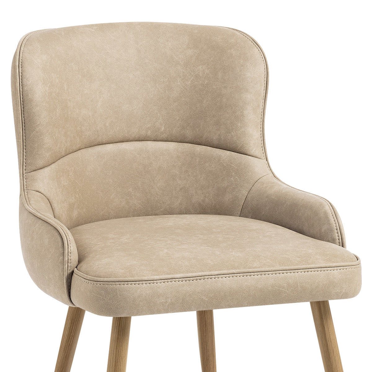Silla Polipiel Metal - Tropea Gris Pardo