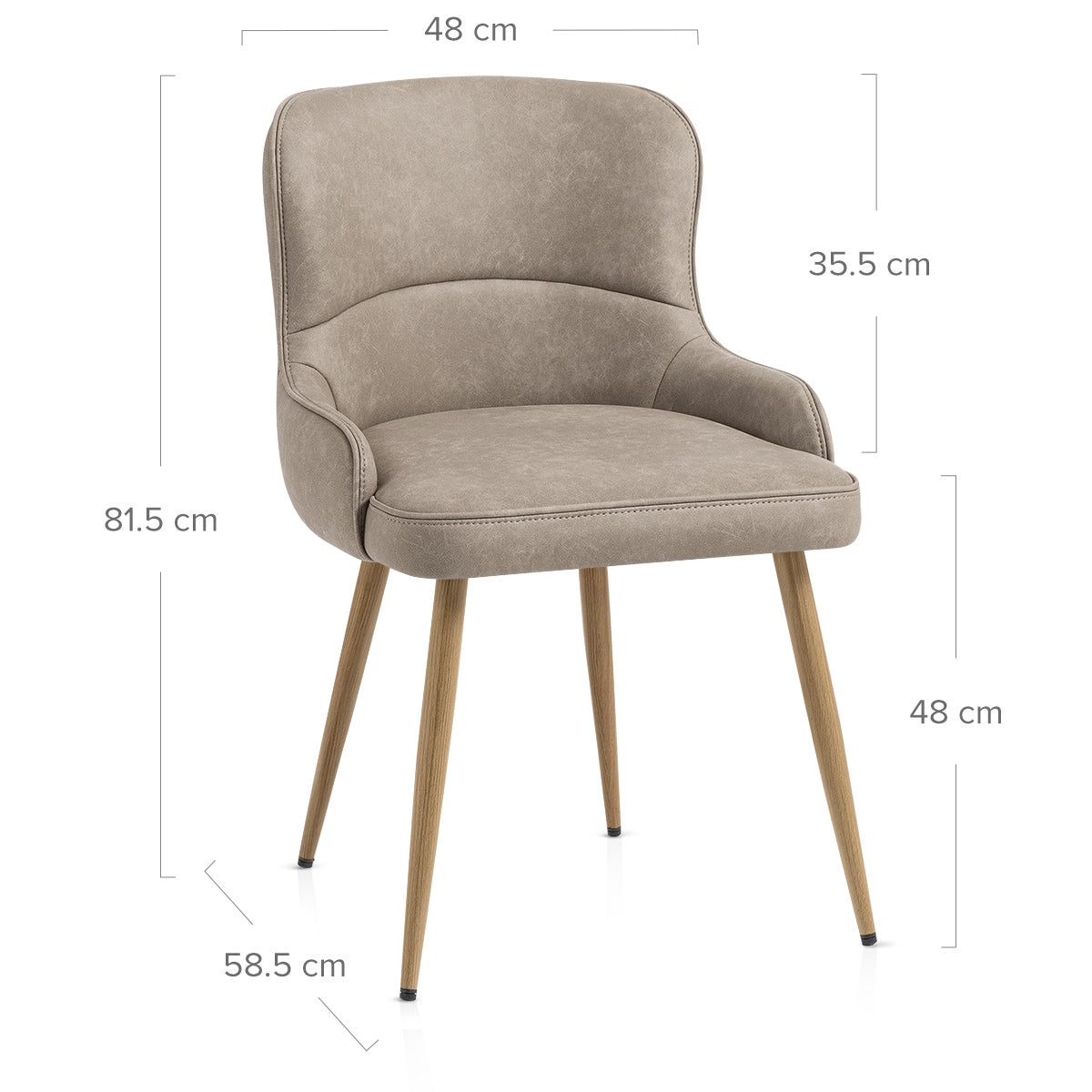 Silla Polipiel Metal - Tropea Gris