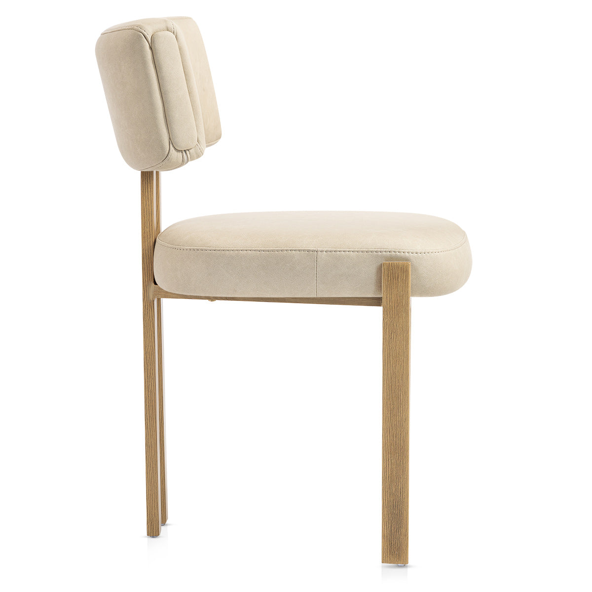 Silla Polipiel Metal - Mira Crema