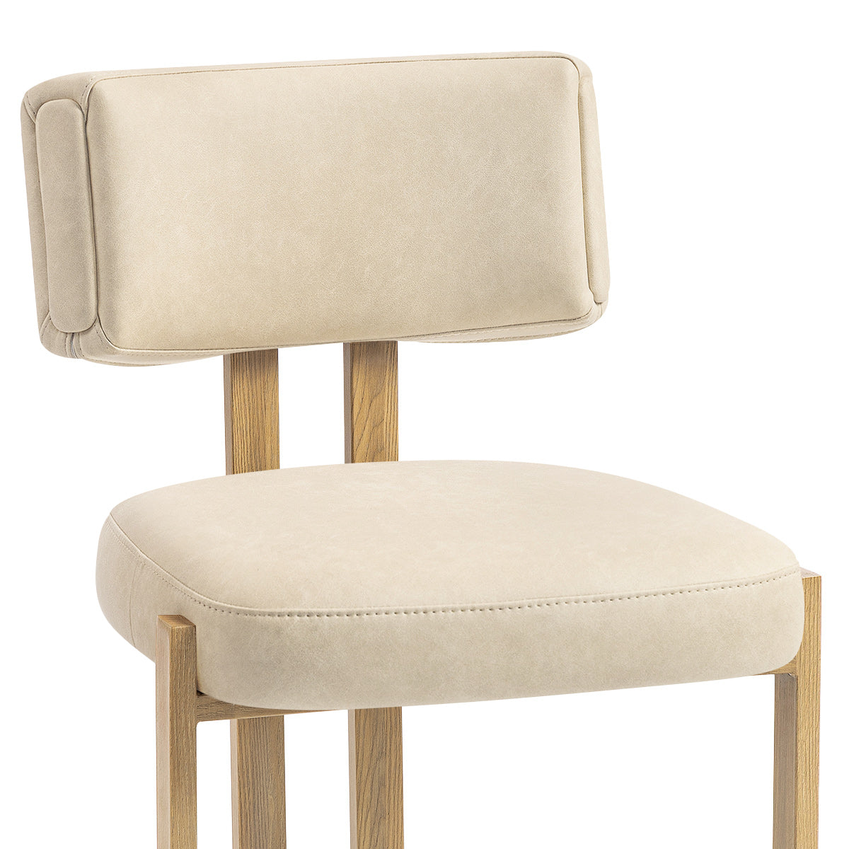 Silla Polipiel Metal - Mira Crema