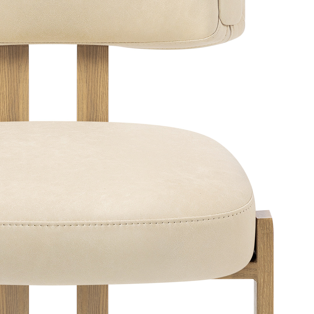 Silla Polipiel Metal - Mira Crema