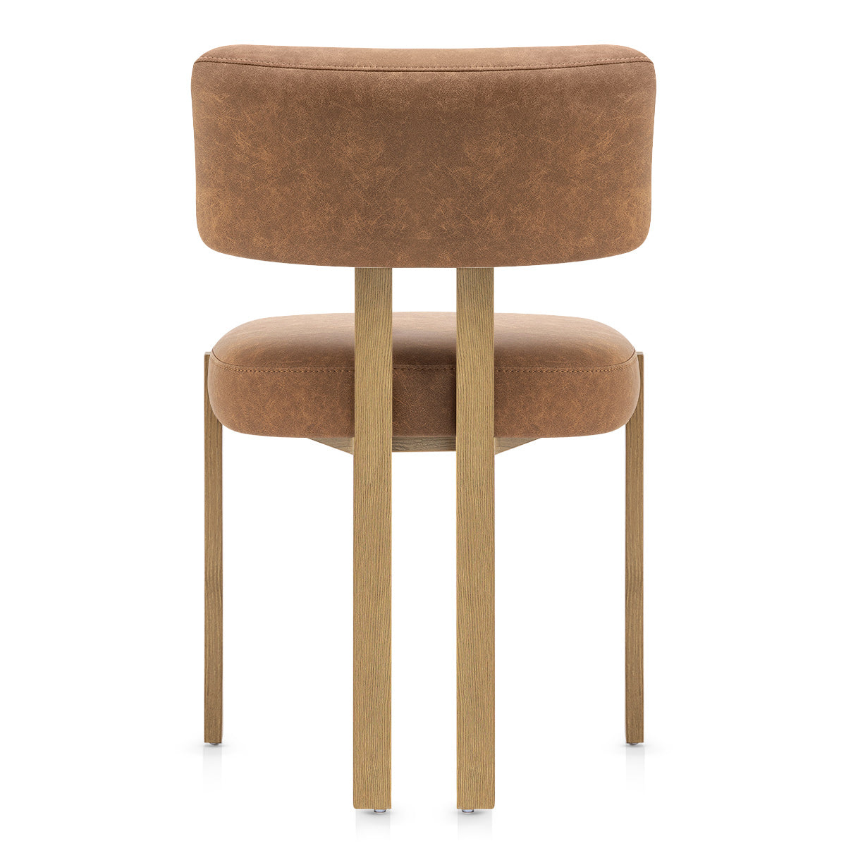 Silla Polipiel Metal - Mira Marrón