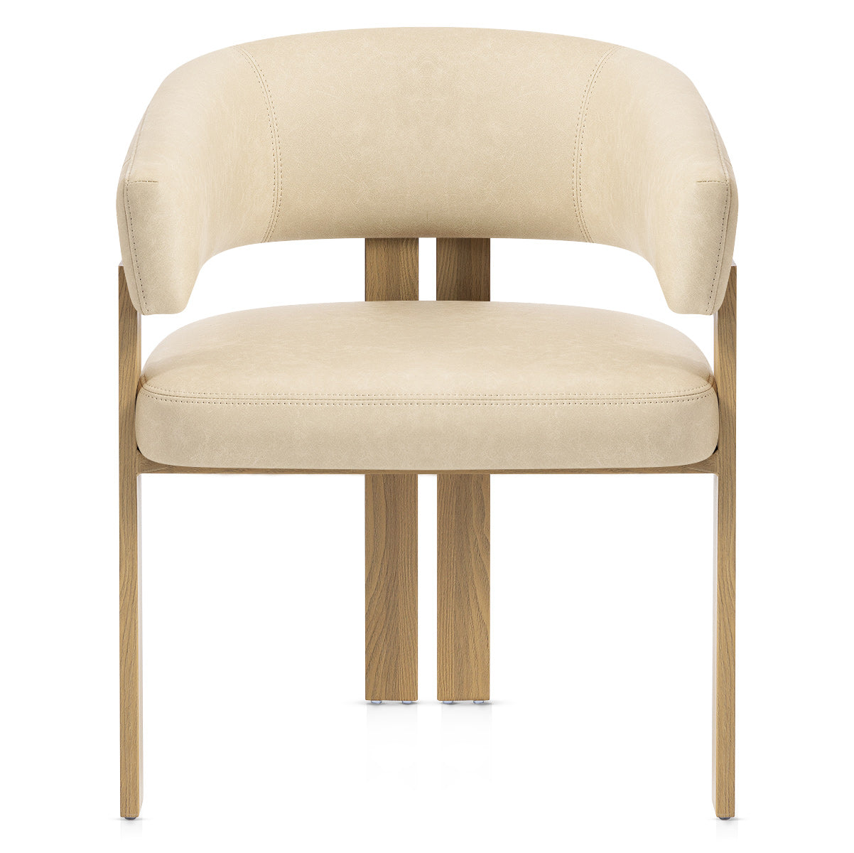 Silla Polipiel Metal - Polo Crema