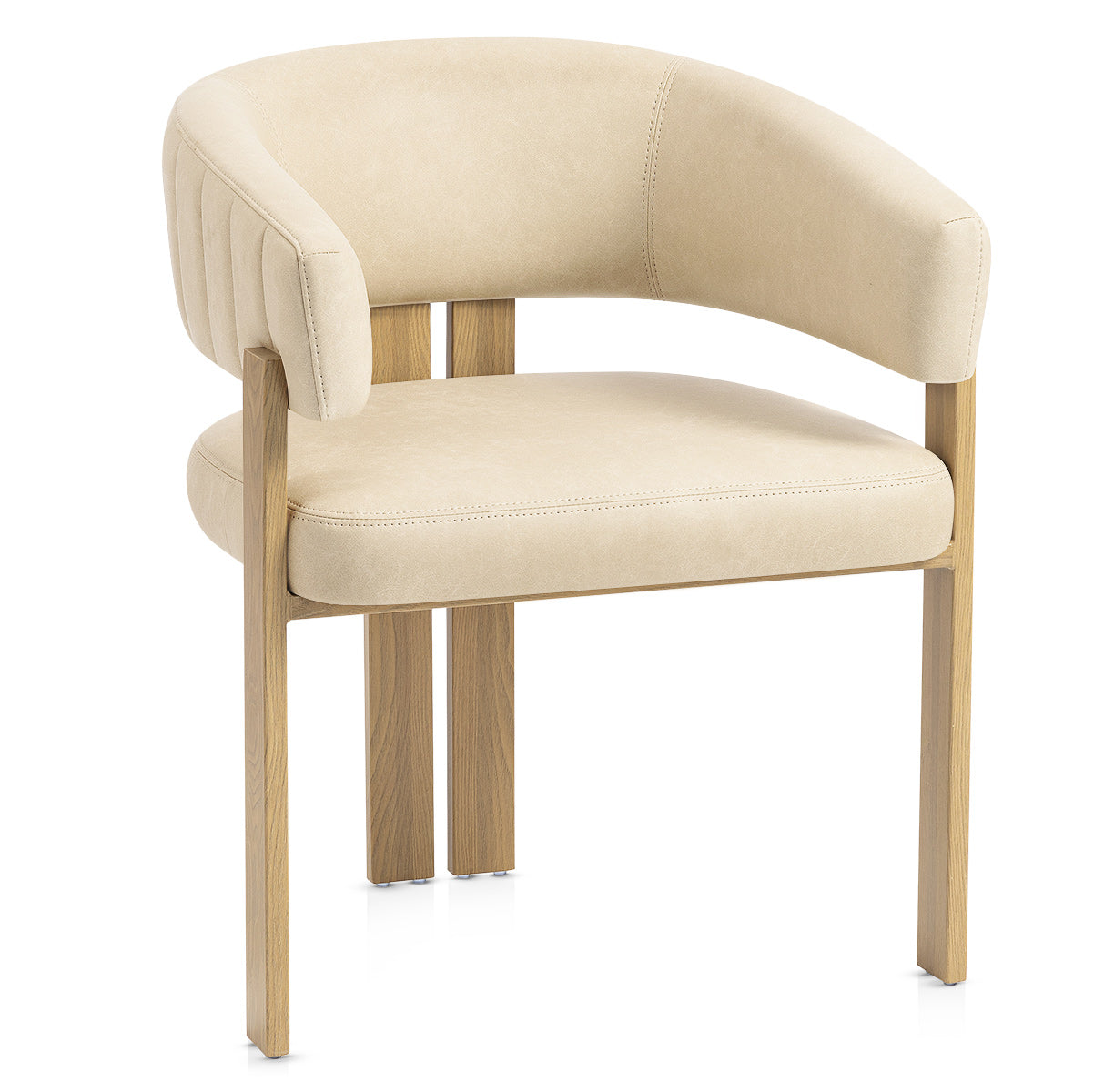 Silla Polipiel Metal - Polo Crema