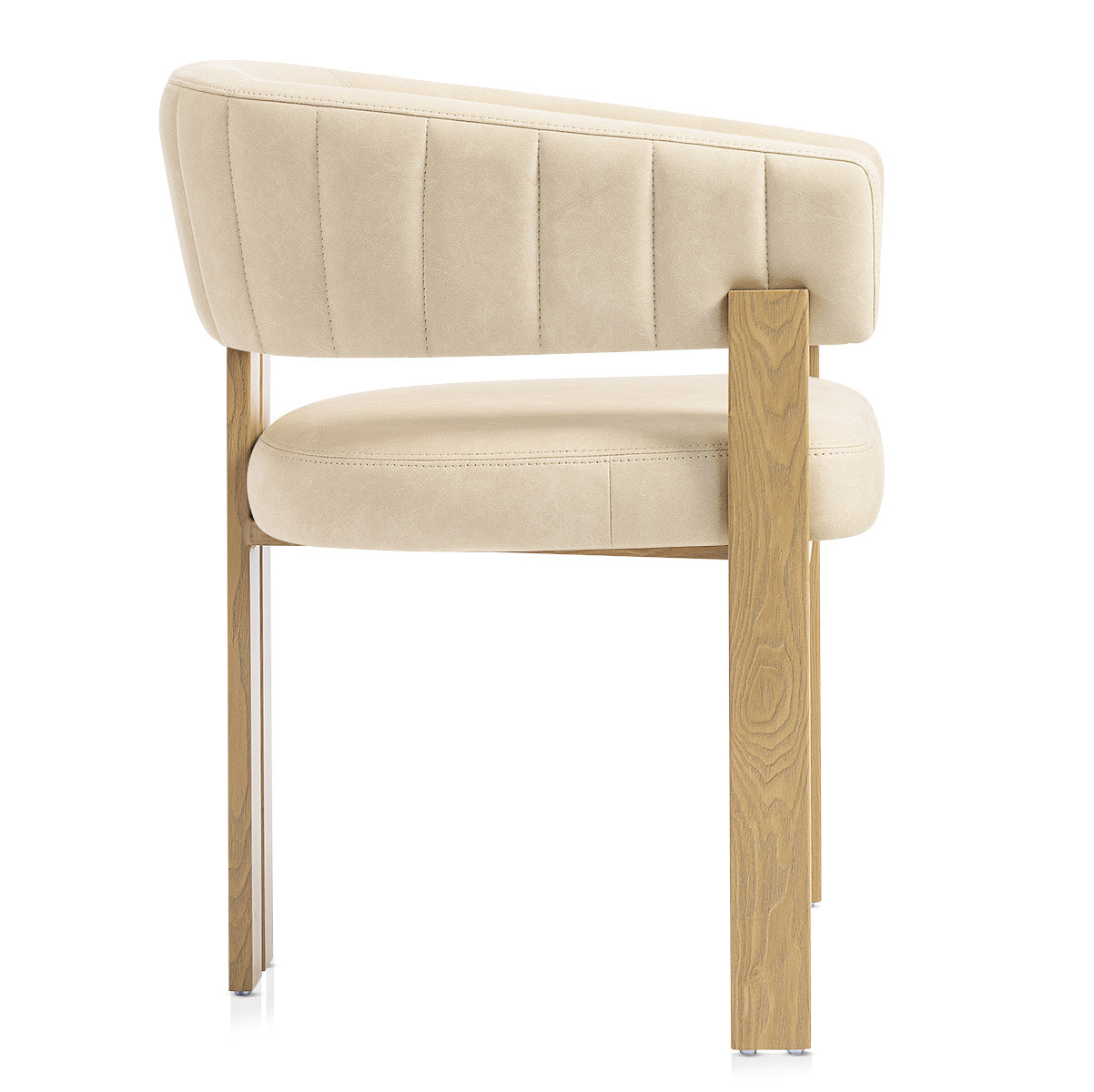 Silla Polipiel Metal - Polo Crema