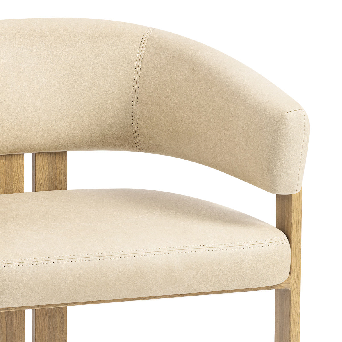 Silla Polipiel Metal - Polo Crema