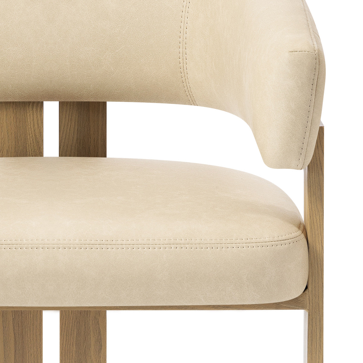 Silla Polipiel Metal - Polo Crema