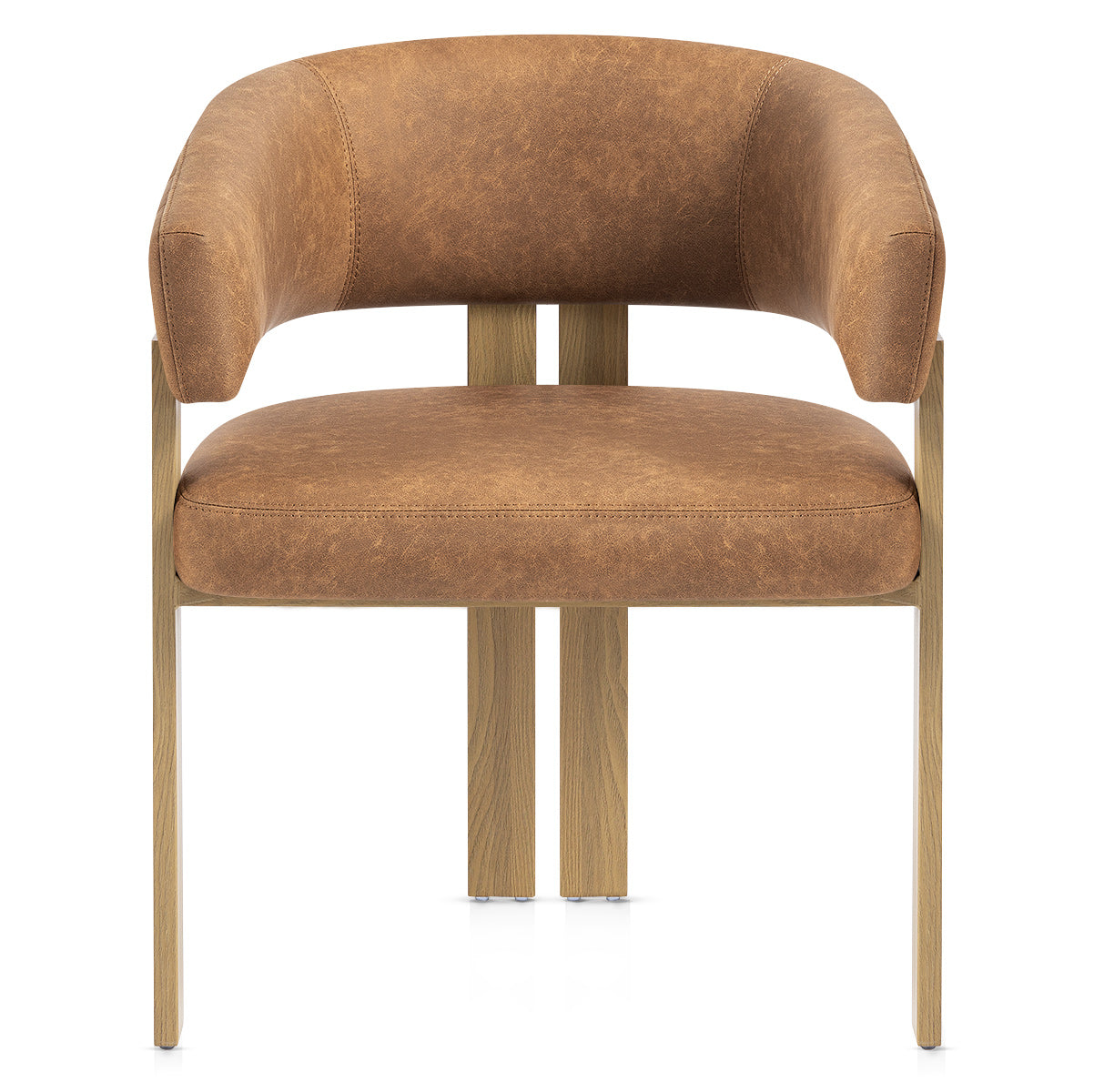 Silla Polipiel Metal - Polo Marrón