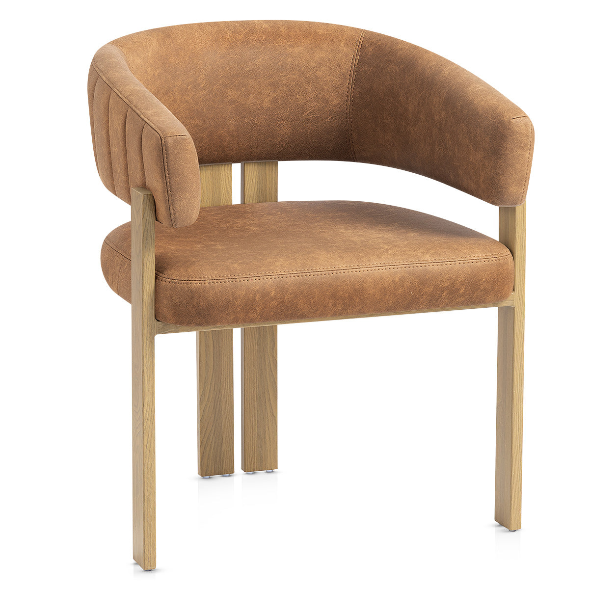 Silla Polipiel Metal - Polo Marrón