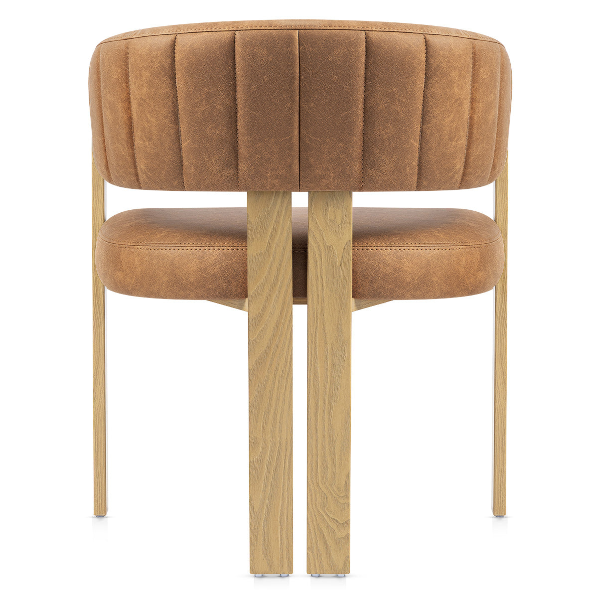 Silla Polipiel Metal - Polo Marrón