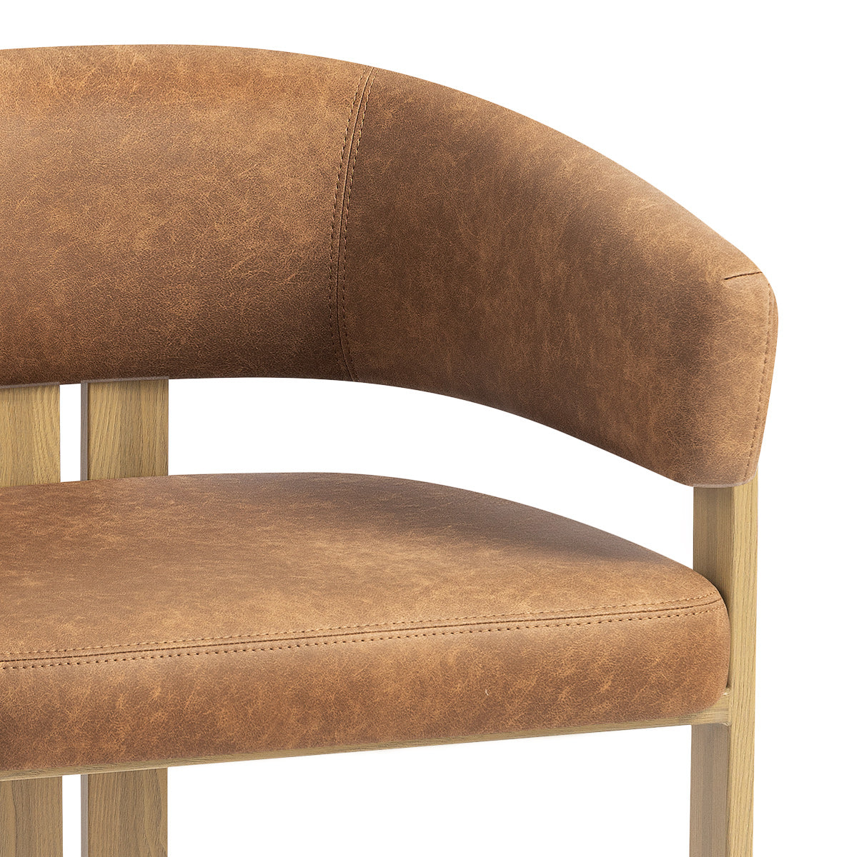 Silla Polipiel Metal - Polo Marrón