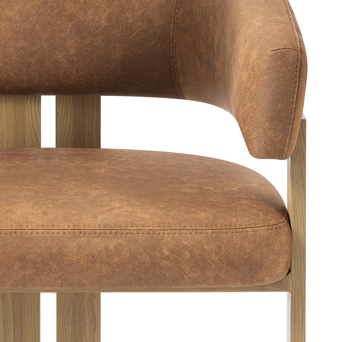 Silla Polipiel Metal - Polo Marrón