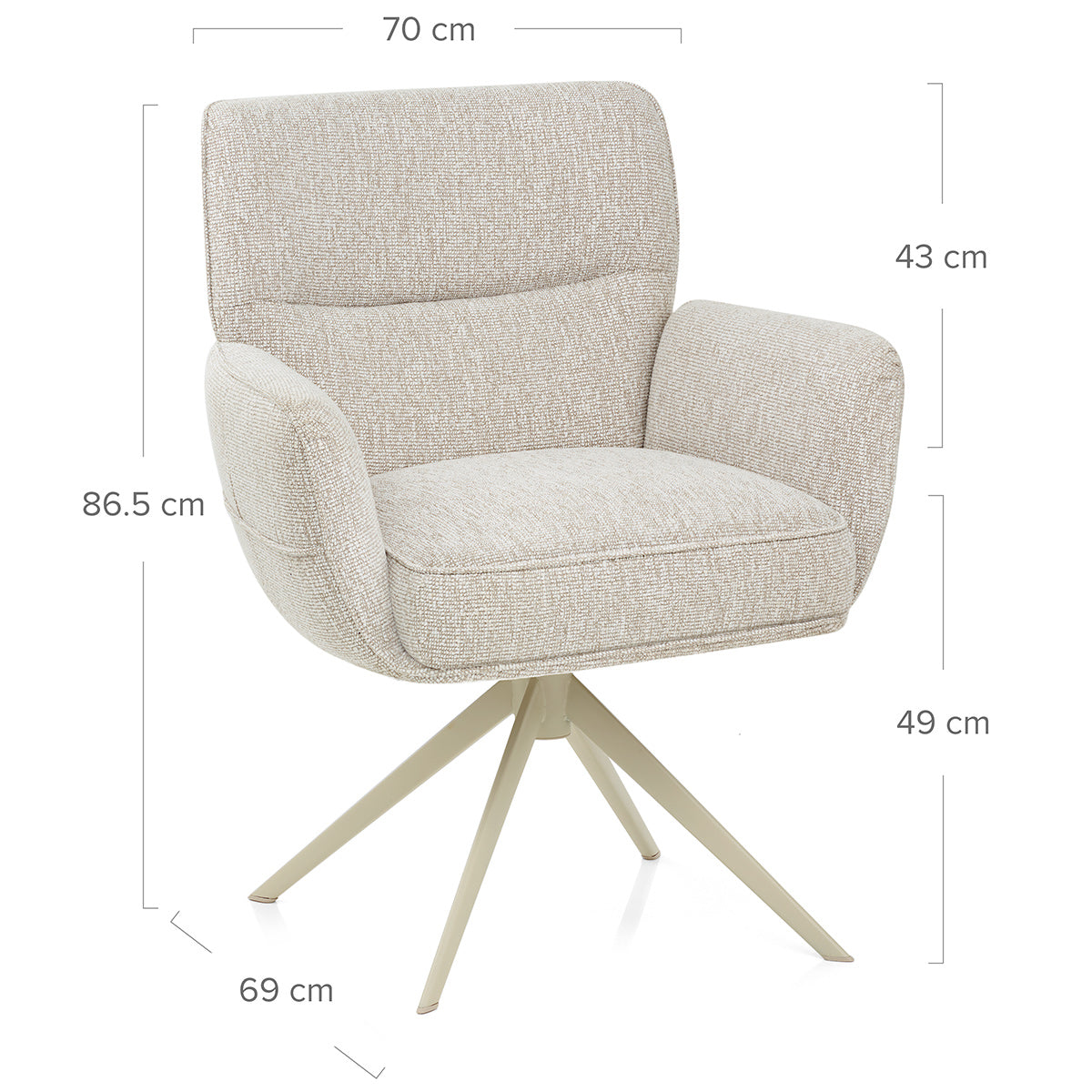 Silla Tela - Marbella Crema
