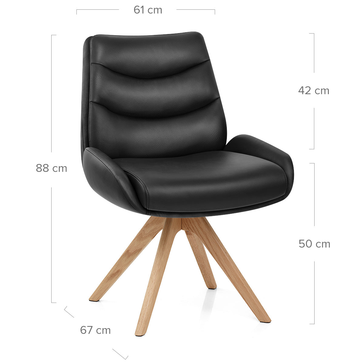 Silla Cuero Auténtico - Madrid Negro