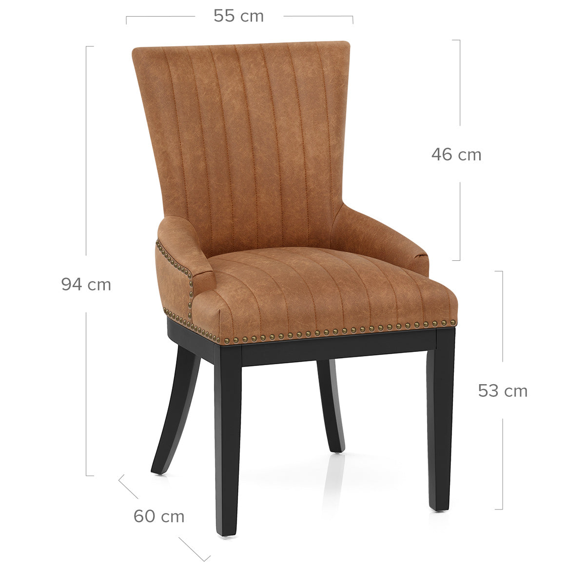 Silla Polipiel Madera - Chiltern Marrón