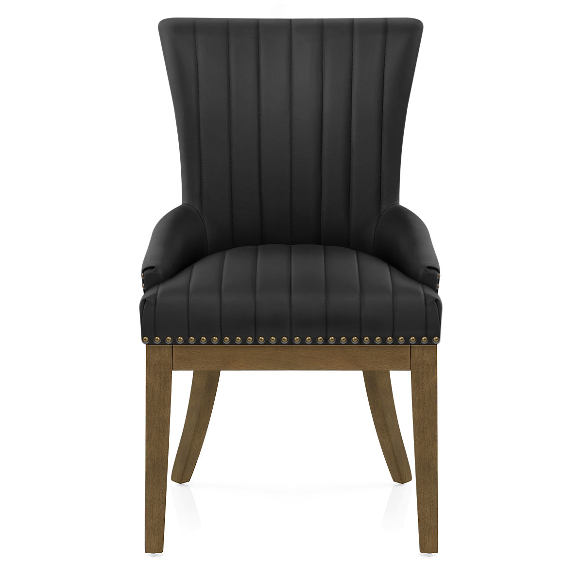 Silla Cuero Auténtico Roble - Chiltern Negro