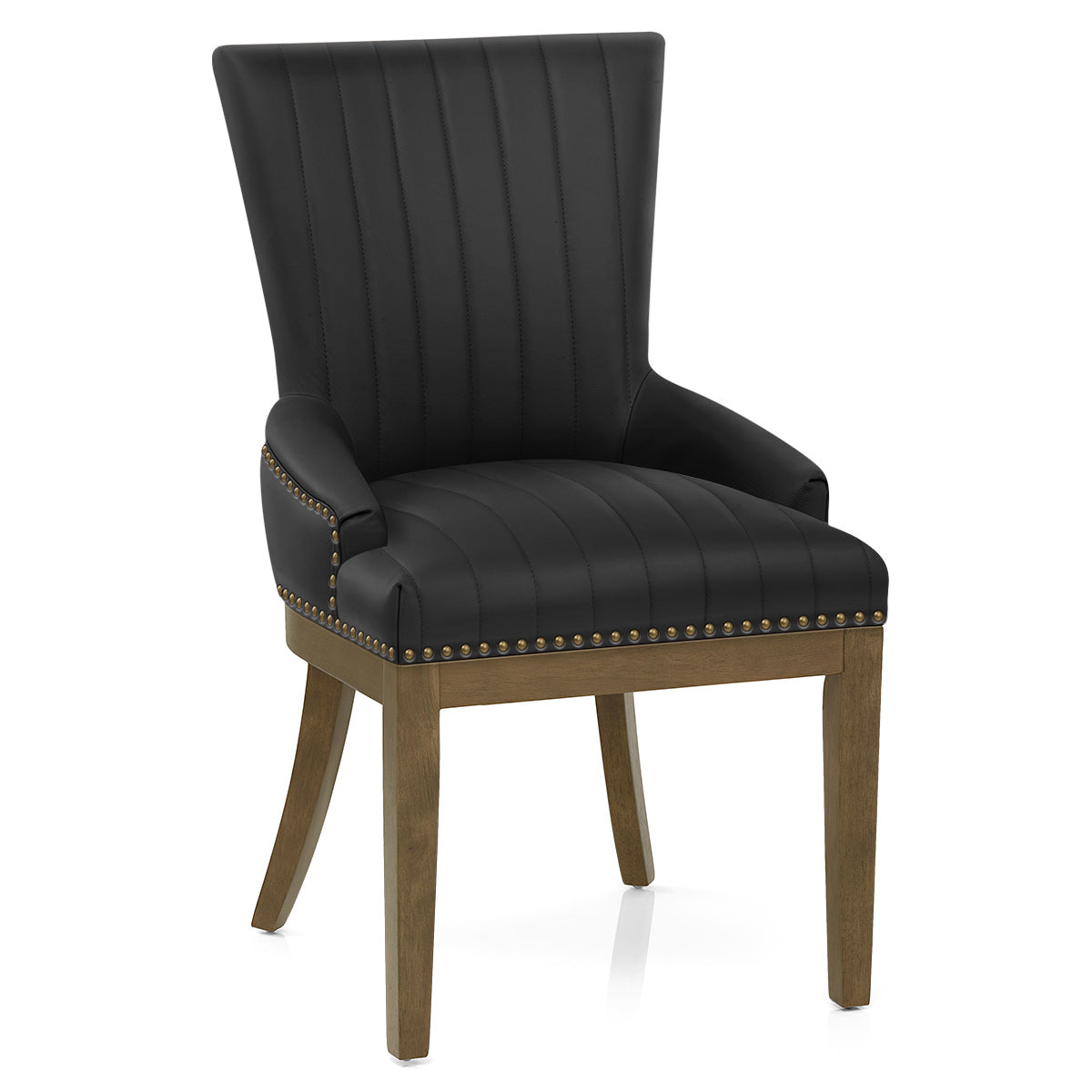Silla Cuero Auténtico Roble - Chiltern Negro