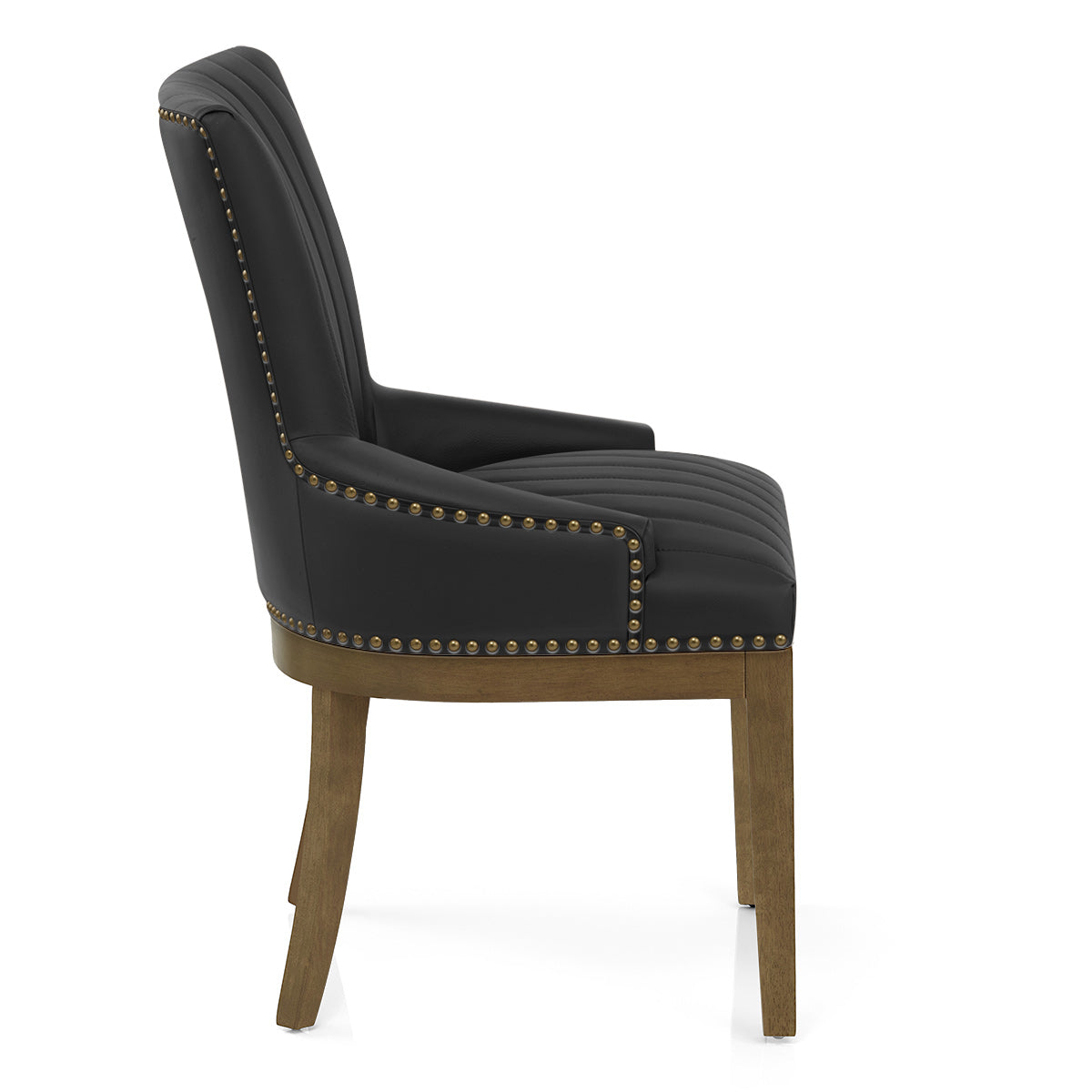 Silla Cuero Auténtico Roble - Chiltern Negro