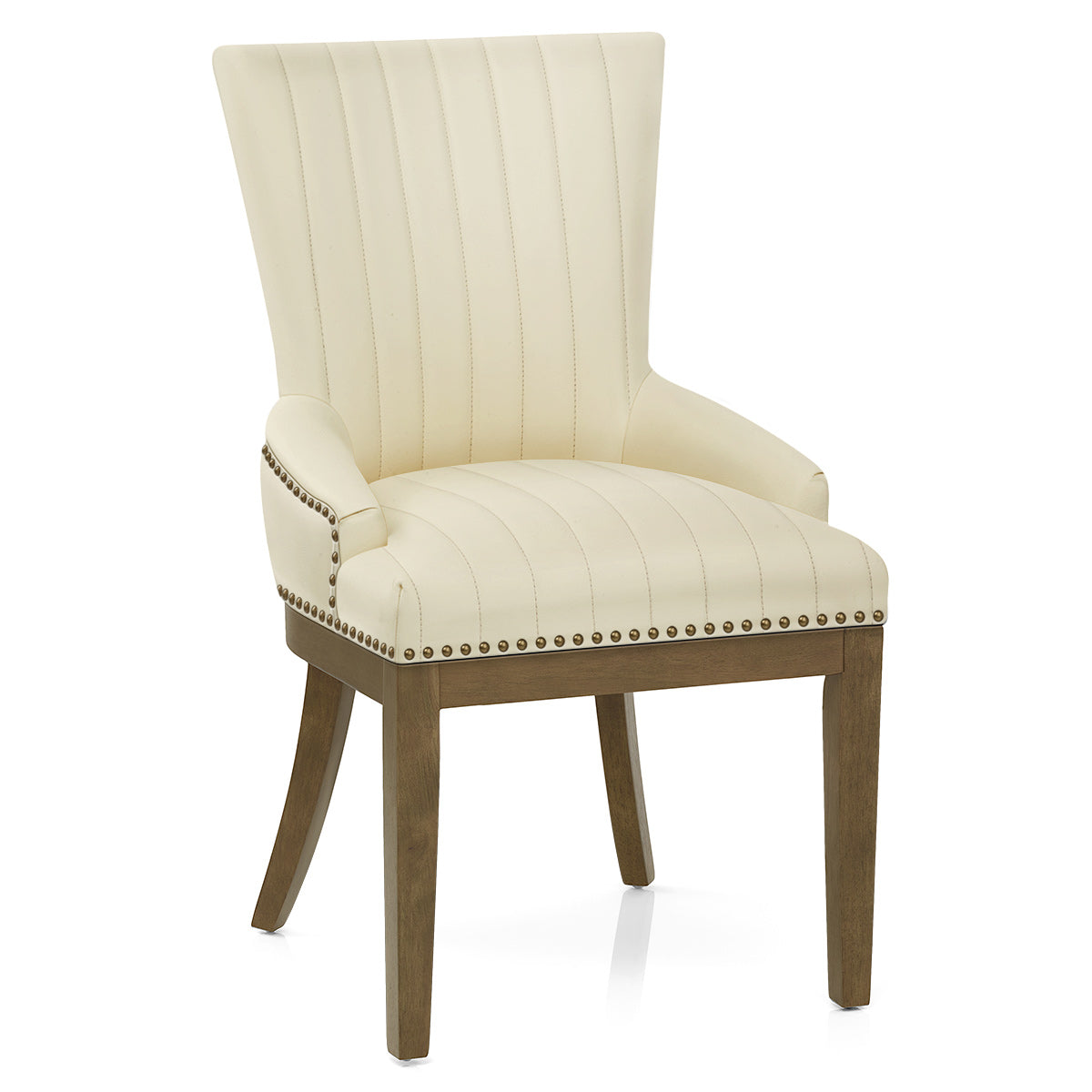 Silla Cuero Auténtico Roble - Chiltern Crema