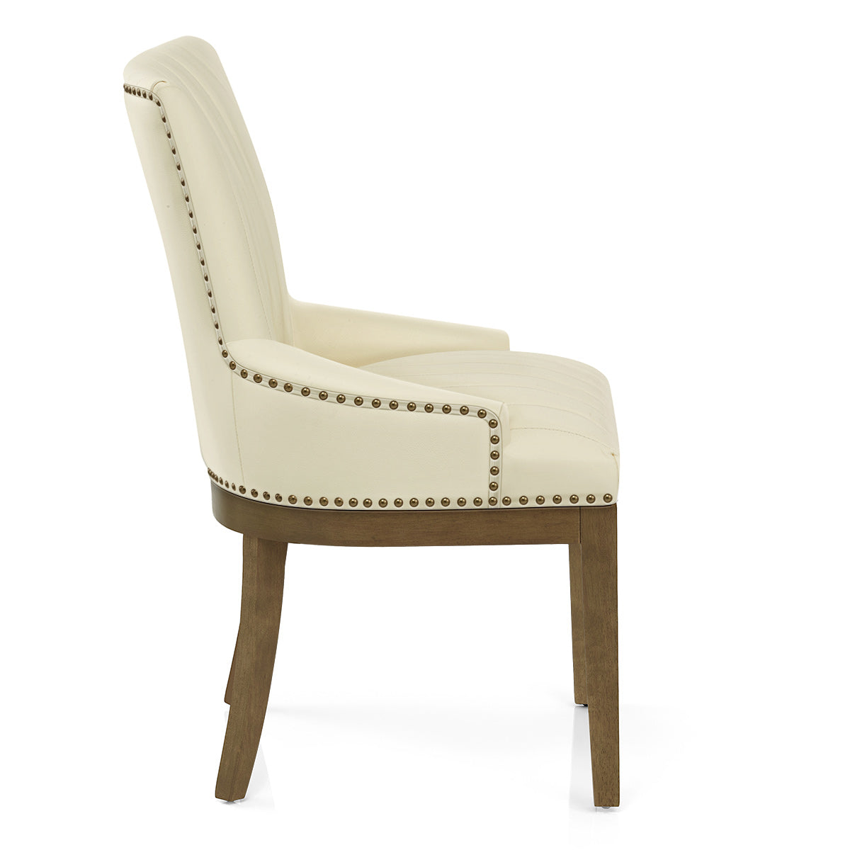 Silla Cuero Auténtico Roble - Chiltern Crema