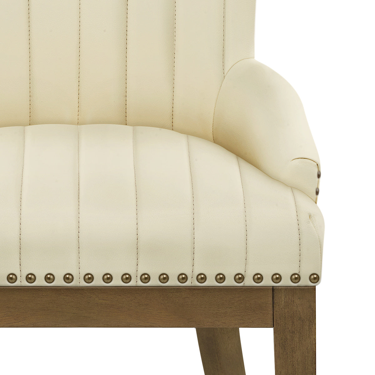 Silla Cuero Auténtico Roble - Chiltern Crema