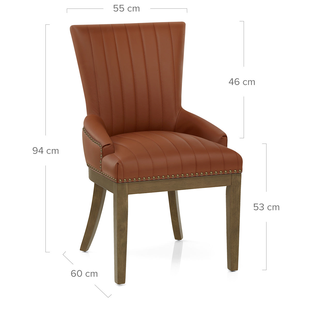 Silla Cuero Auténtico Roble - Chiltern Marrón