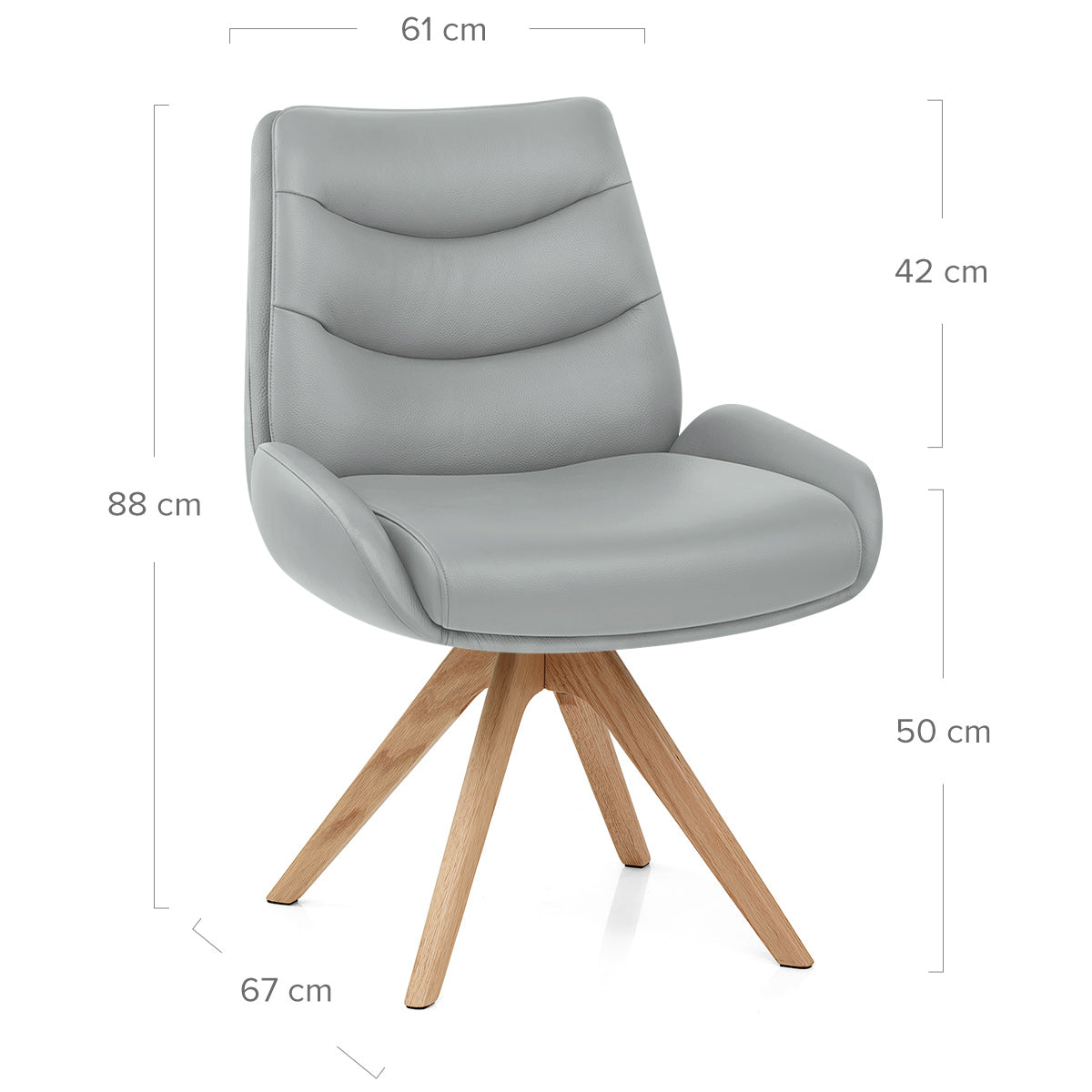 Silla Cuero Auténtico - Madrid Gris