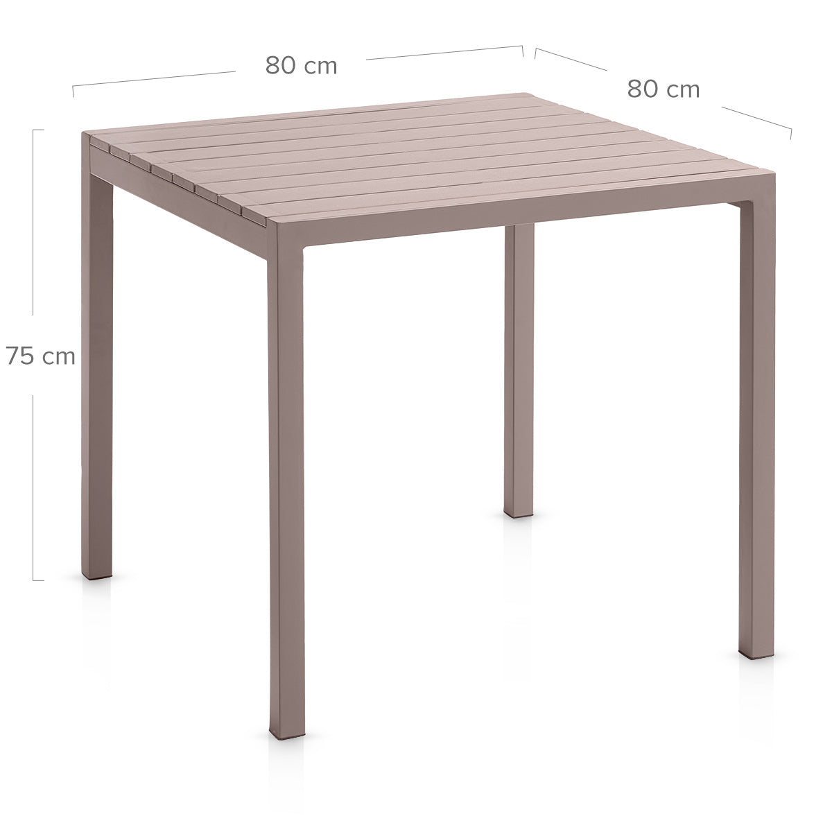 Mesa Resina Exterior - Pico Gris Pardo
