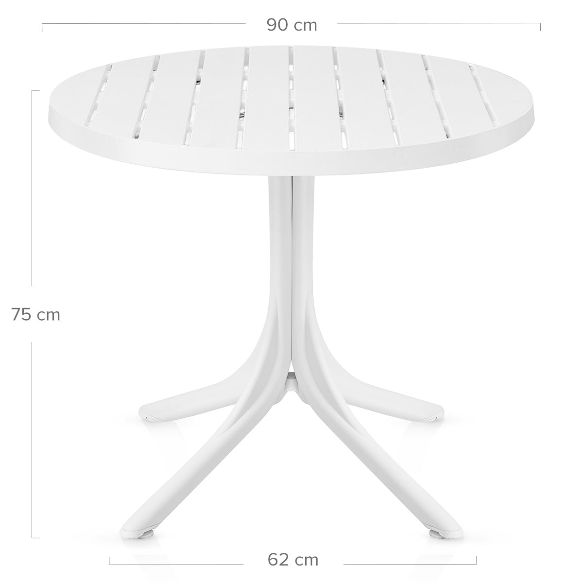 Mesa Resina Exterior - Mono Blanco
