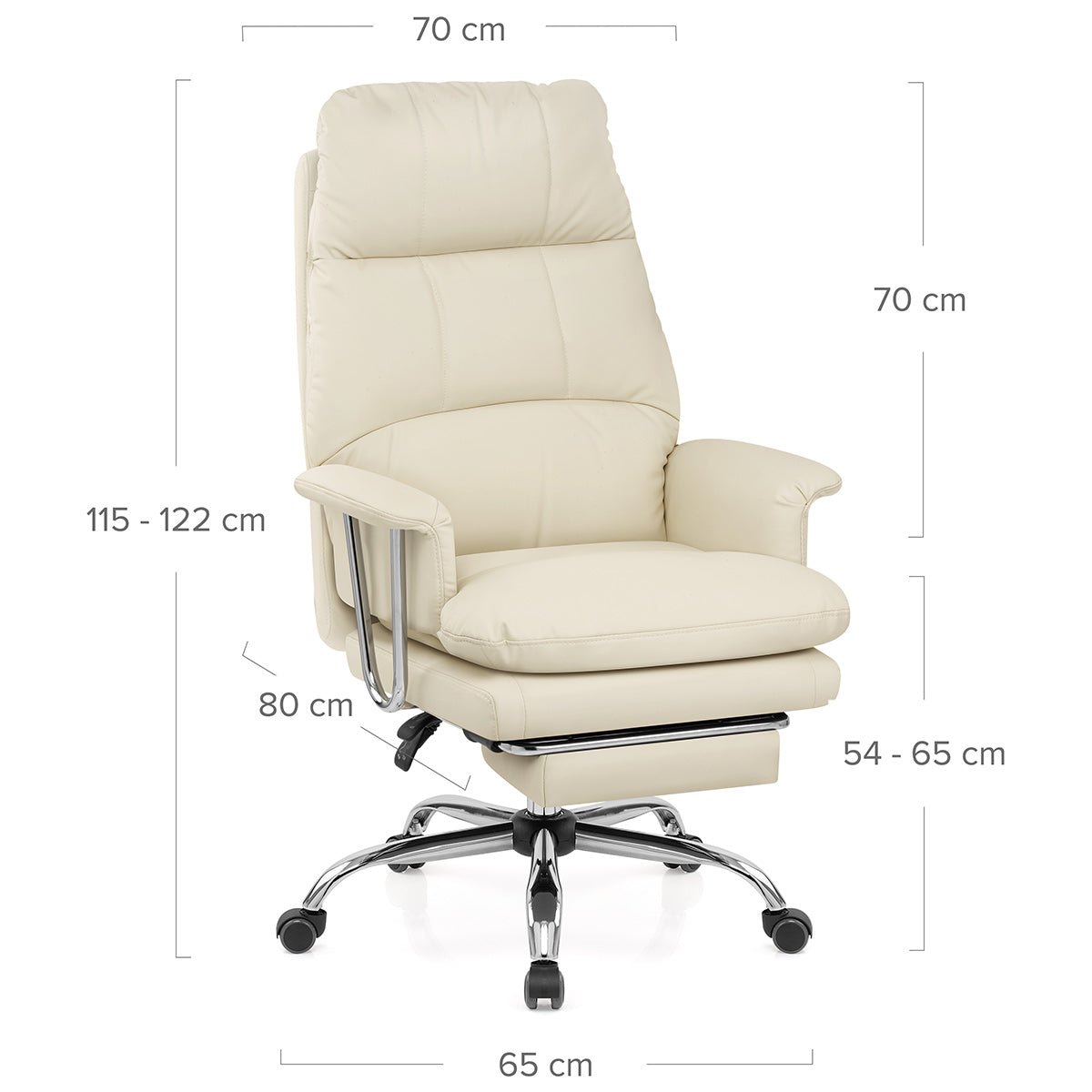 Silla Oficina Eco Piel - Colmar Crema