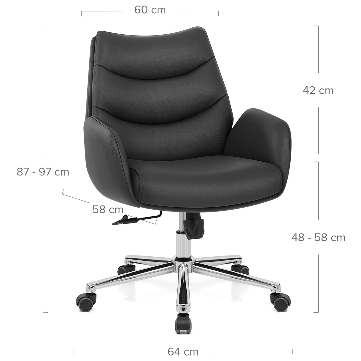 Silla de Oficina Polipiel - Seville Negro