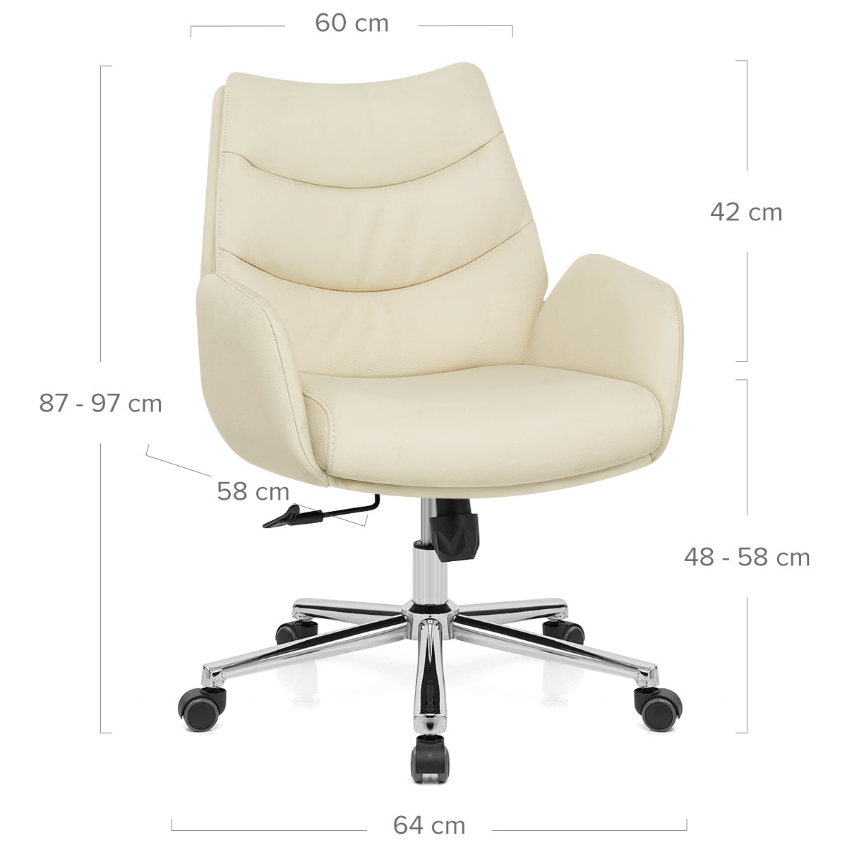 Silla de Oficina Polipiel - Seville Crema
