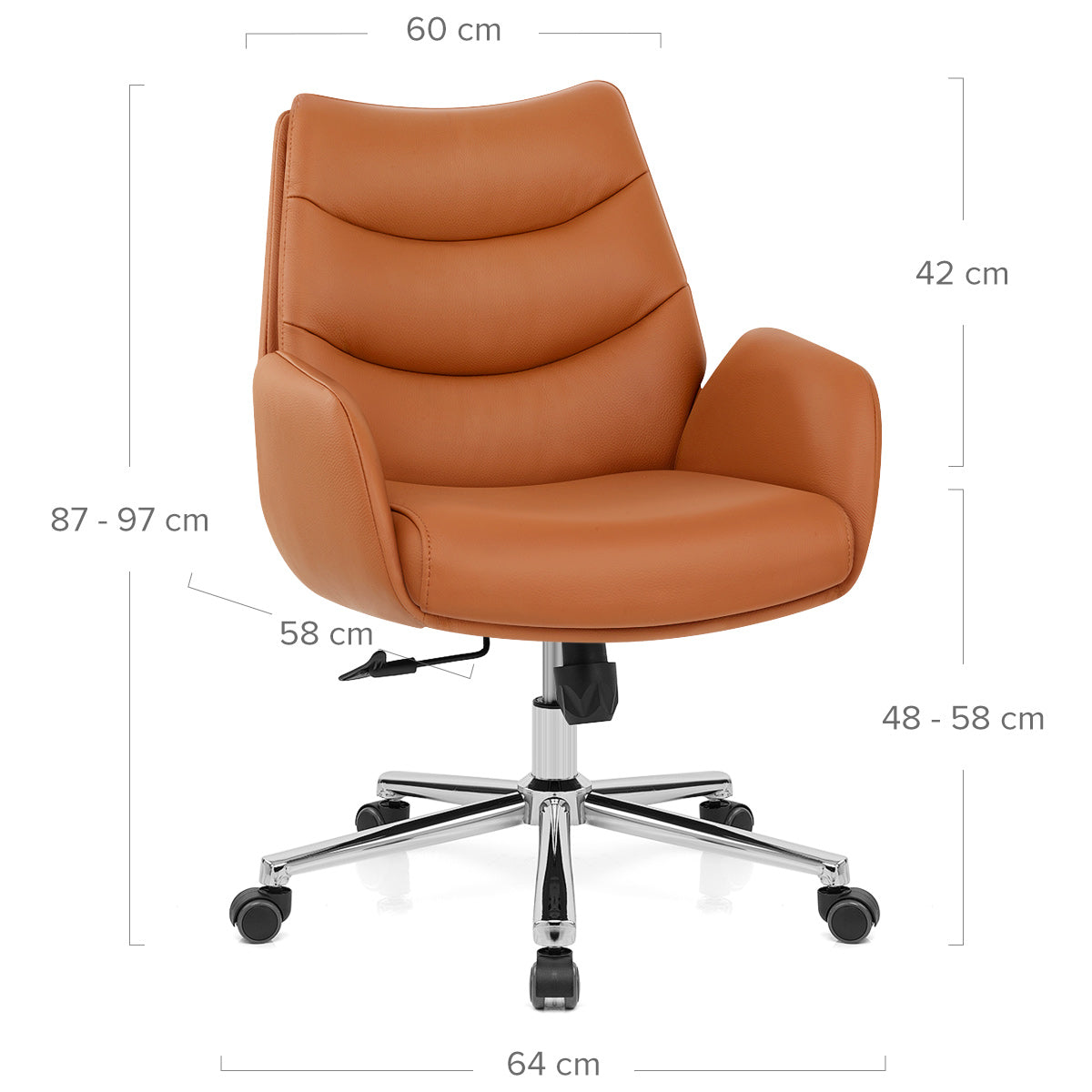 Silla de Oficina Polipiel - Seville Marrón