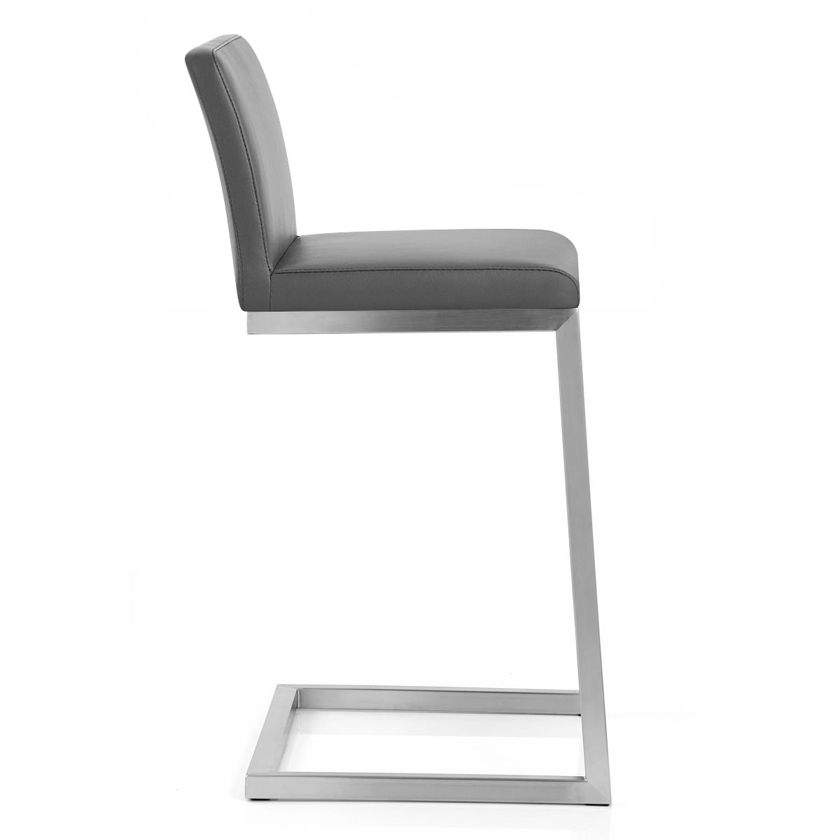 Taburete Polipiel Satinado - Ace Gris