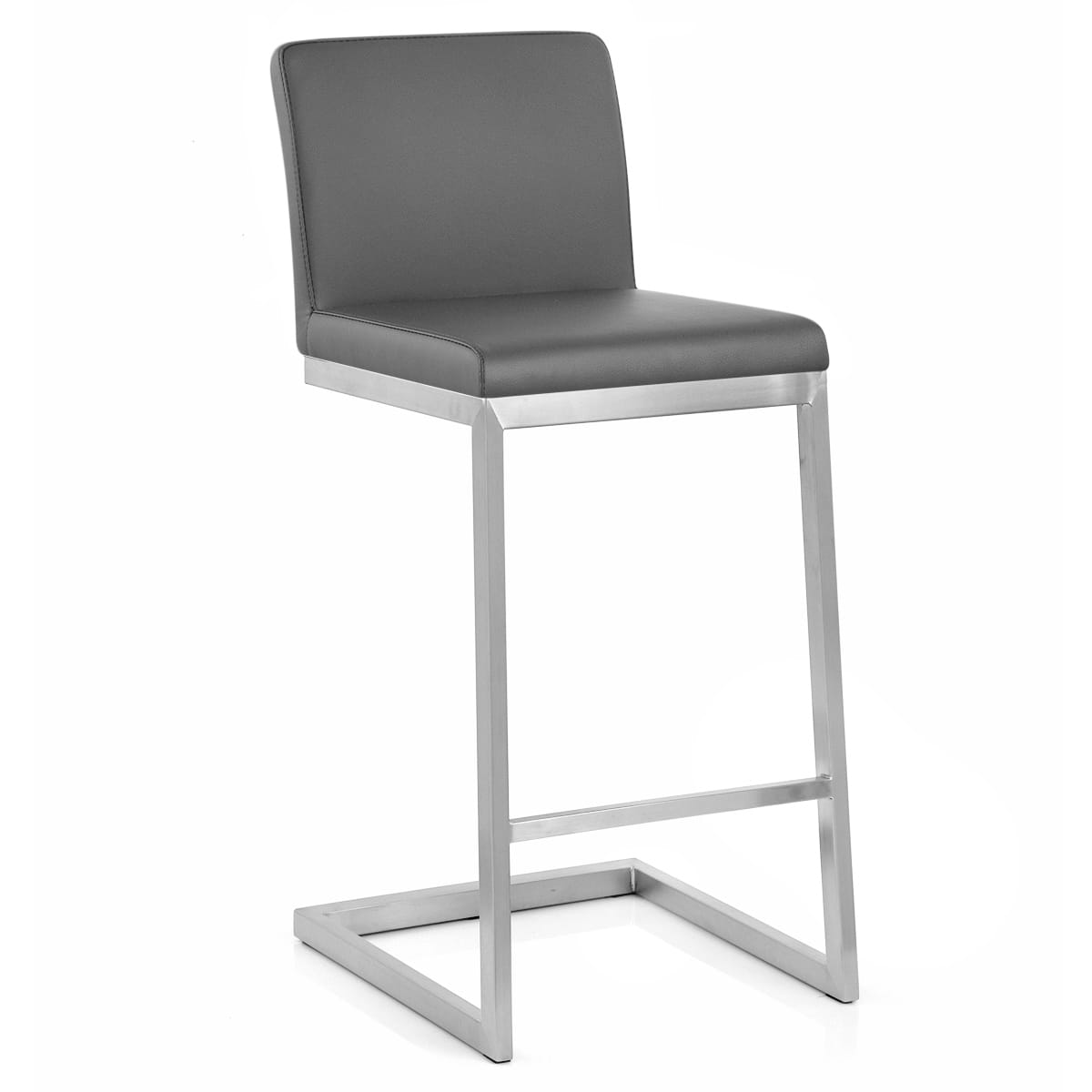 Taburete Polipiel Satinado - Ace Gris