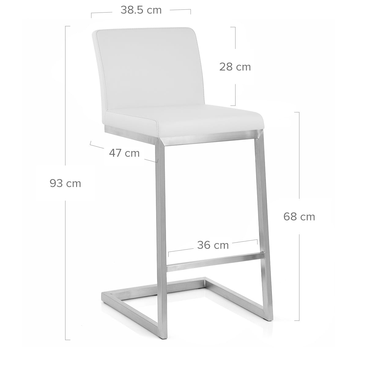 Taburete Polipiel Satinado - Ace Blanco