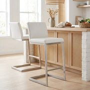 Taburete Polipiel Satinado - Ace Blanco